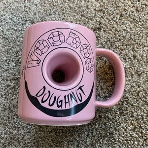 Voodoo Doughnut Donuts Coffee Mug *Magic Is In The Hole* Pink Cup Ceramic